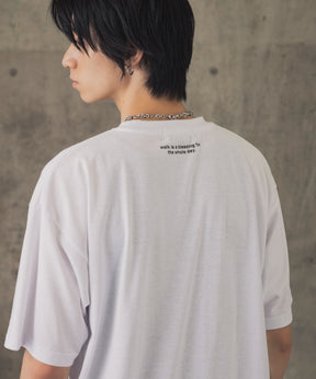 ウォーキングB ワンポイント刺繍ロゴ ビッグシルエット半袖Tシャツ