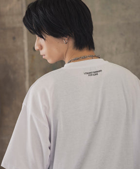 ヒゲオジサンA ワンポイント刺繍ロゴ ビッグシルエット半袖Tシャツ