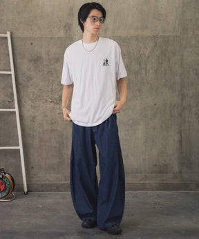 ウォーキングA ワンポイント刺繍ロゴ ビッグシルエット半袖Tシャツ