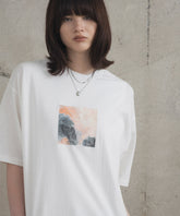 アブストラクト絵画 フロントプリント 半袖Tシャツ