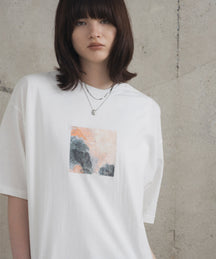 アブストラクト絵画 フロントプリント 半袖Tシャツ