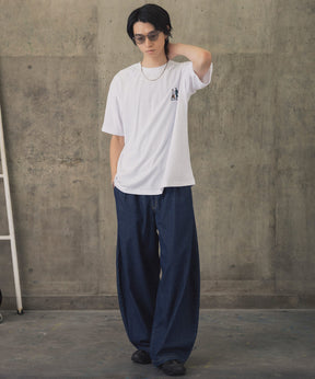 ウォーキングA ワンポイント刺繍ロゴ ビッグシルエット半袖Tシャツ