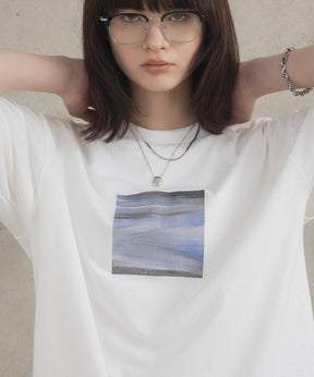 アブストラクト絵画 フロントプリント 半袖Tシャツ