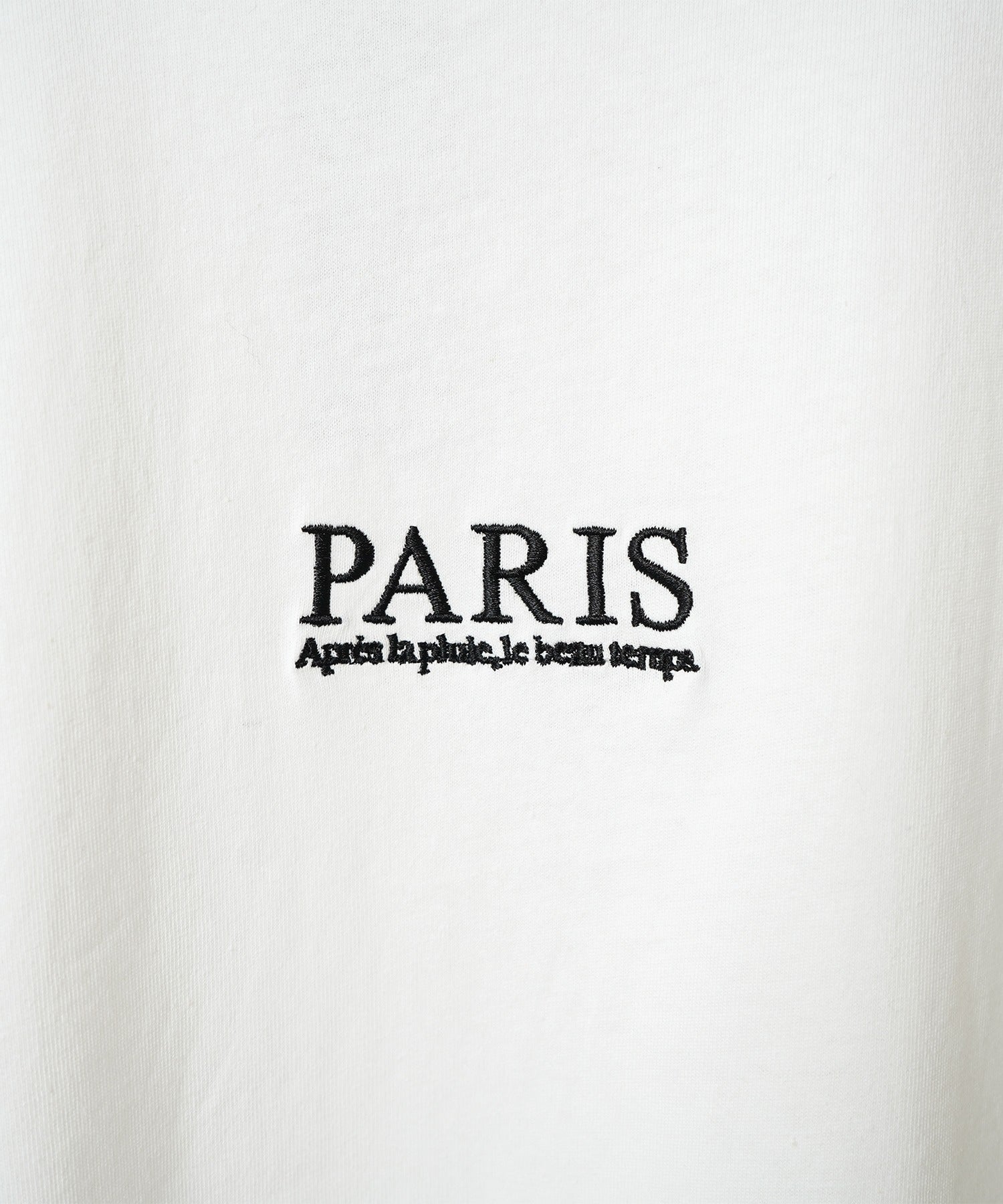 PARIS ワンポイント刺繍ロゴ ビッグシルエットロンT