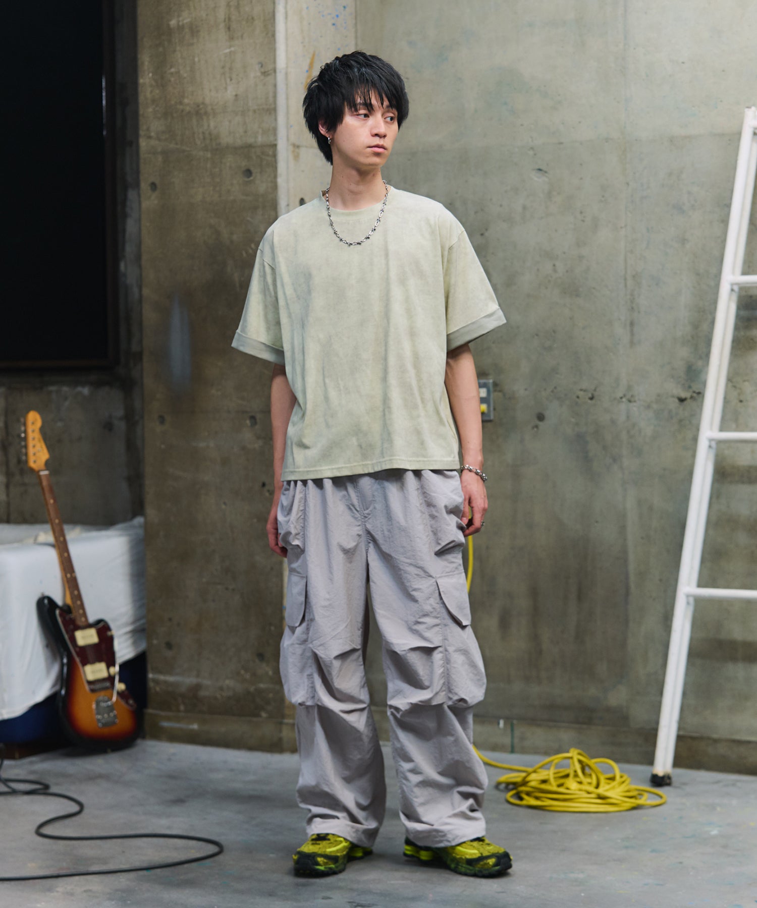 SLEEVE LAYERED LOOSE T-SHIRT / レイヤード ルーズTシャツ
