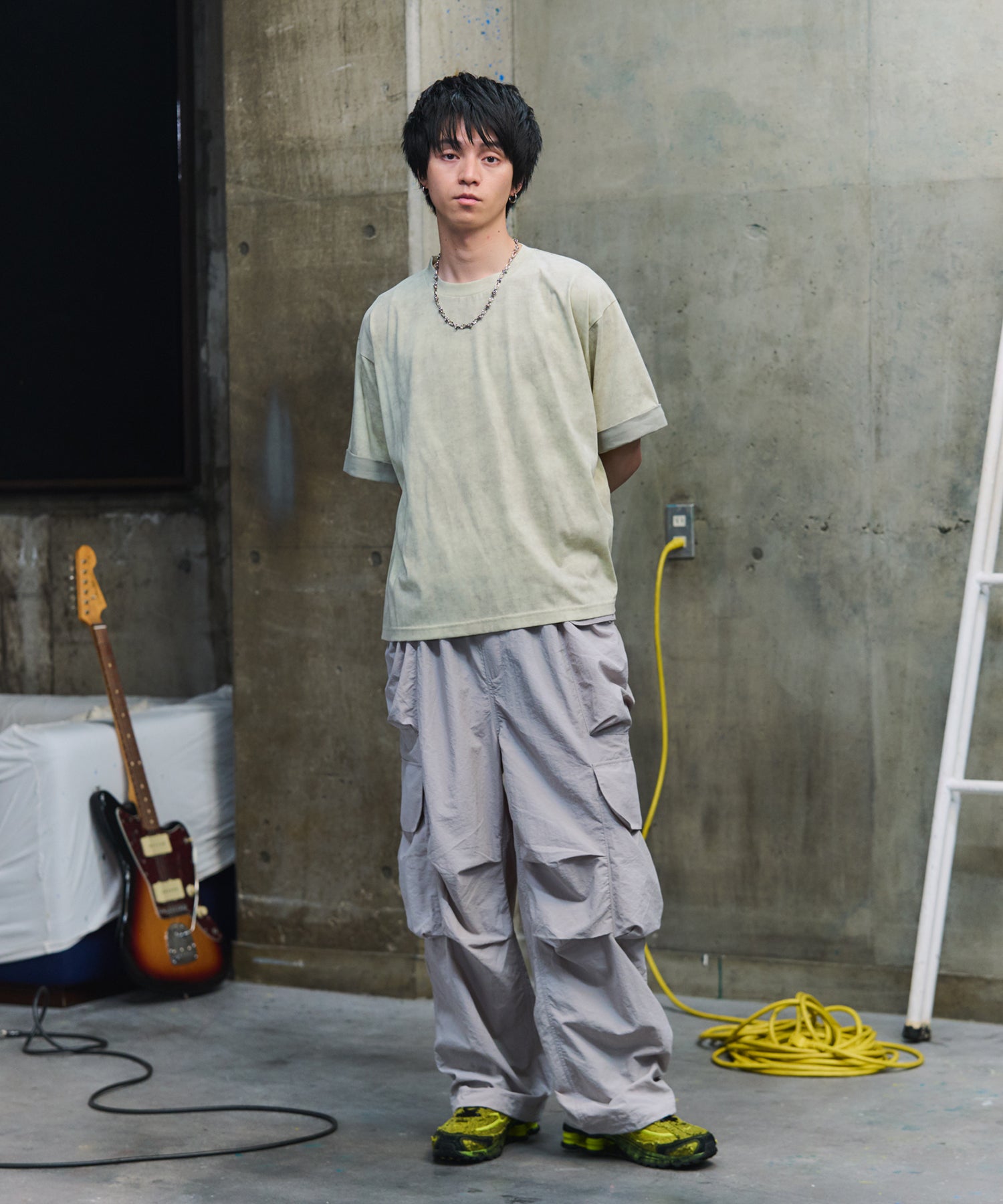 SLEEVE LAYERED LOOSE T-SHIRT / レイヤード ルーズTシャツ